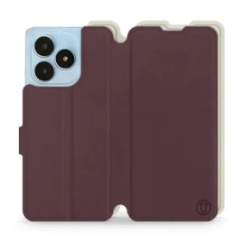 Hülle für Realme Note 50 - Farbe Burgund mit Platin