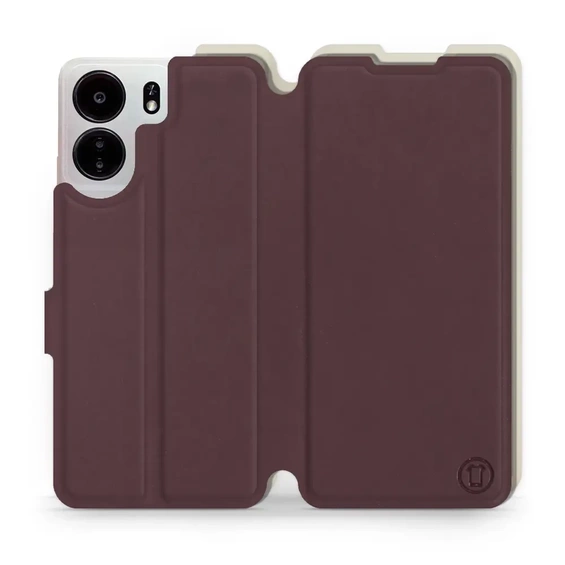 Hülle für Xiaomi POCO C65 - Farbe Burgund mit Platin