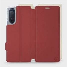 Hülle für Sony Xperia 5 II - Farbe Dunkelrot mit Platin