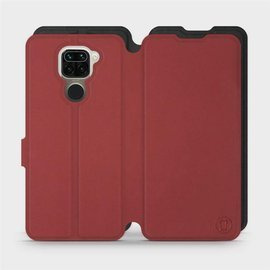 Hülle für Xiaomi Redmi Note 9 - Farbe Dunkelrot mit Schwarz