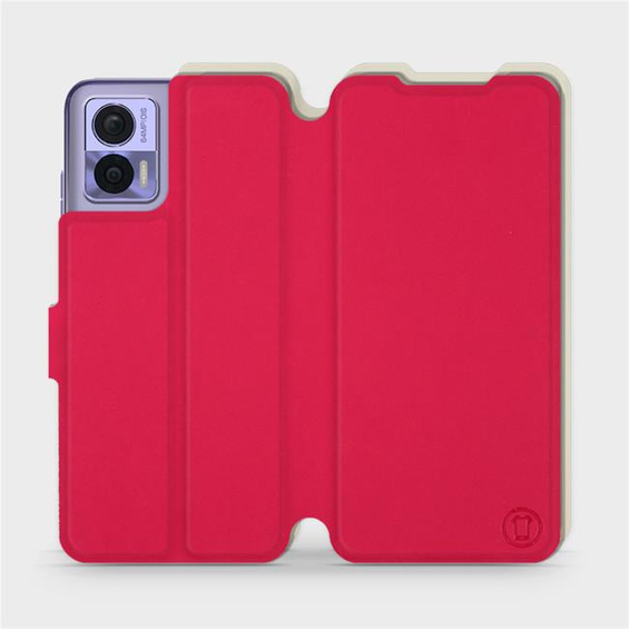 Hülle für Motorola Edge 30 Neo - Farbe Rot mit Platin
