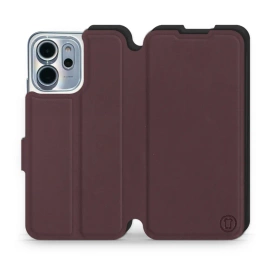 Hülle für OPPO Reno 14 F 5G - Farbe Burgund mit Schwarz