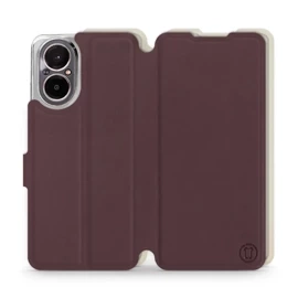 Hülle für Realme C67 4G - Farbe Burgund mit Platin