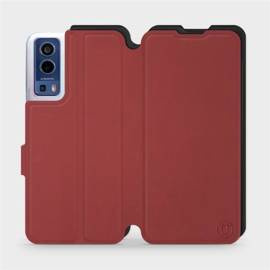 Hülle für Vivo Y52 5G - Farbe Dunkelrot mit Schwarz