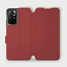 Hülle für Xiaomi Redmi Note 11S 5G - Farbe Dunkelrot mit Platin