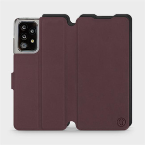 Hülle für Samsung Galaxy A52S 5G - Farbe Burgund mit Schwarz