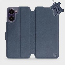 Hülle für Realme 10 - Farbe Blue Leather