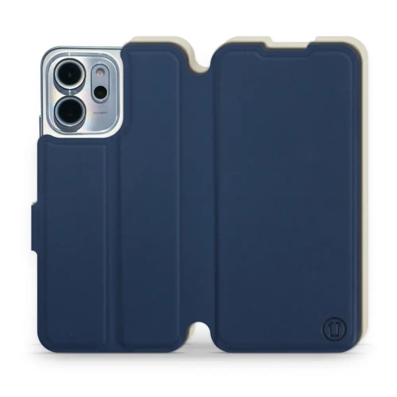 Hülle für OPPO Reno 14 F 5G - Farbe Marineblau mit Platin
