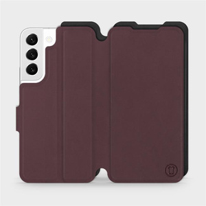 Hülle für Samsung Galaxy S22 - Farbe Burgund mit Schwarz