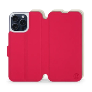 Hülle für Apple iPhone 15 Pro Max - Farbe Rot mit Platin