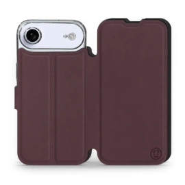 Hülle für Apple iPhone 17 Air - Farbe Burgund mit Schwarz
