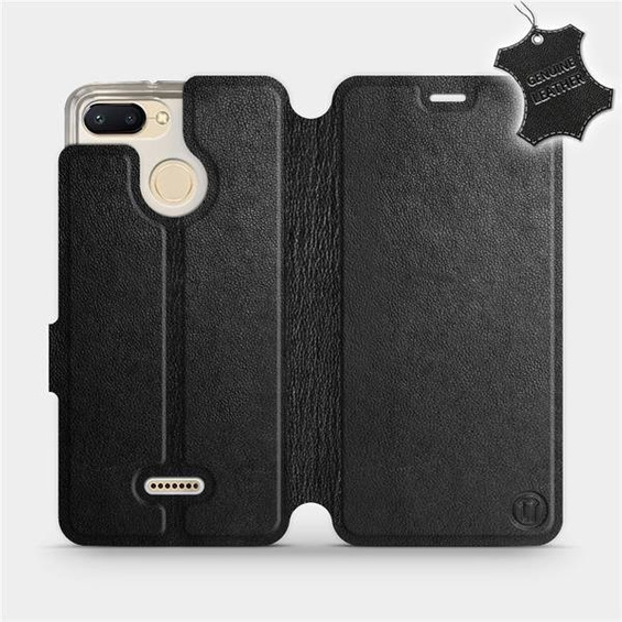 Hülle für Xiaomi Redmi 6 - Farbe Black Leather