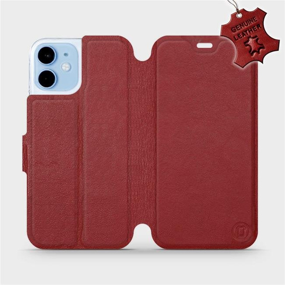 Hülle für Apple iPhone 12 mini - Farbe Dark Red Leather