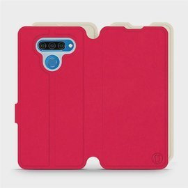 Hülle für LG Q60 - Farbe Rot mit Platin