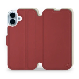 Hülle für Apple iPhone 17 - Farbe Dunkelrot mit Platin