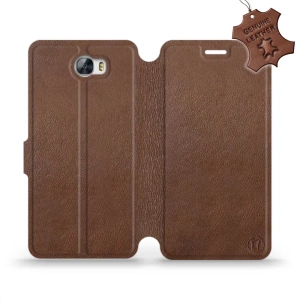 Hülle für Huawei Y6 II Compact - Farbe Brown Leather