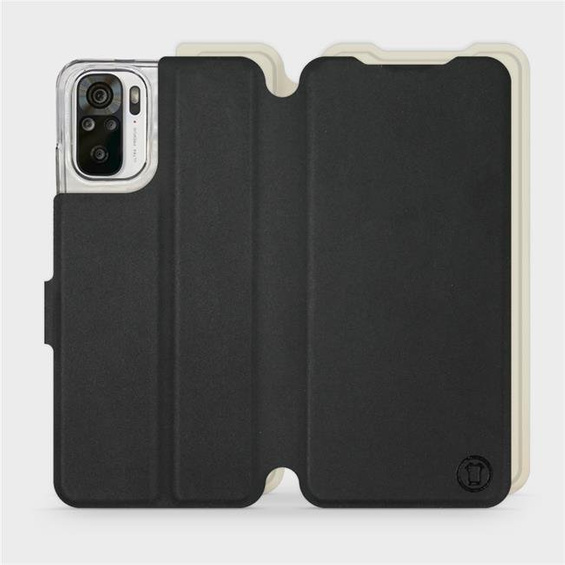 Hülle für Xiaomi Redmi Note 10 - Farbe Schwarz mit Platin
