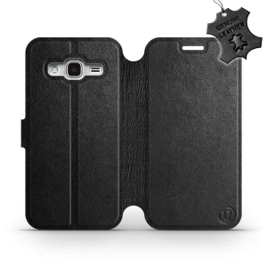 Hülle für Samsung Galaxy J3 2016 - Farbe Black Leather