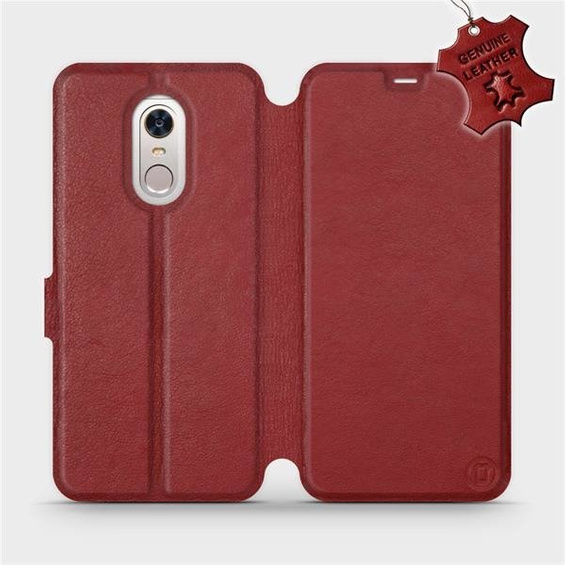 Hülle für Xiaomi Redmi 5 Plus - Farbe Dark Red Leather