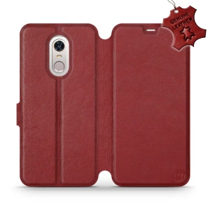 Hülle für Xiaomi Redmi 5 Plus - Farbe Dark Red Leather