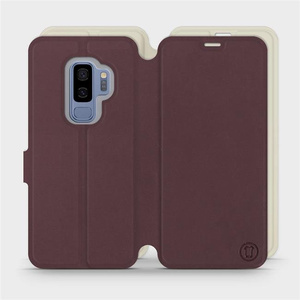 Hülle für Samsung Galaxy S9 Plus - Farbe Burgund mit Platin