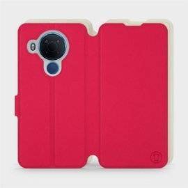 Hülle für Nokia 5.4 - Farbe Rot mit Platin