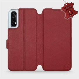 Hülle für Realme 7 - Farbe Dark Red Leather