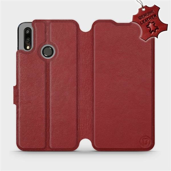 Hülle für Huawei P Smart 2019 - Farbe Dark Red Leather