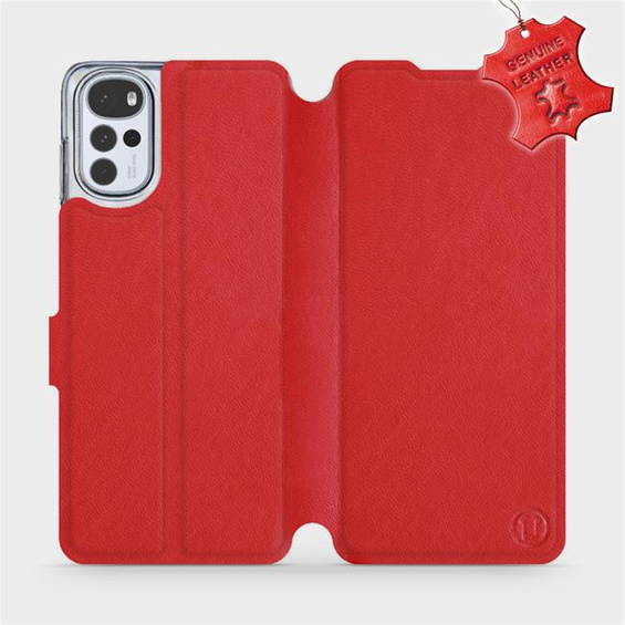 Hülle für Motorola Moto G22 - Farbe Red Leather