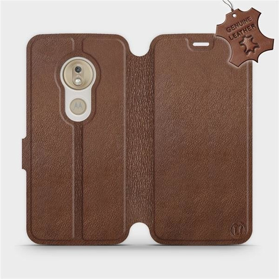 Hülle für Motorola Moto G7 Play - Farbe Brown Leather