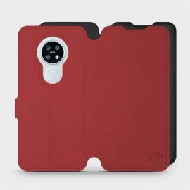 Hülle für Nokia 6.2 - Farbe Dunkelrot mit Schwarz