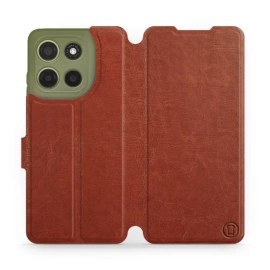 Hülle für Motorola Moto G15 - Farbe Brown&Orange