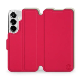Hülle für Samsung Galaxy S25 - Farbe Rot mit Platin