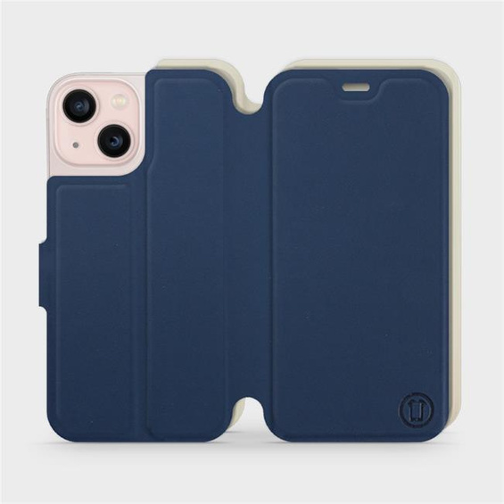 Hülle für Apple iPhone 13 mini - Farbe Marineblau mit Platin