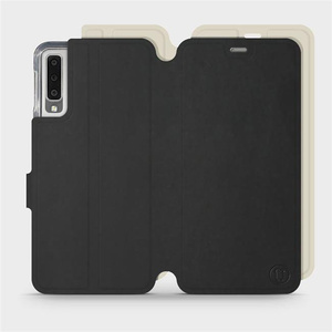 Hülle für Samsung Galaxy A7 2018 - Farbe Schwarz mit Platin