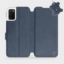 Hülle für Samsung Galaxy A02S - Farbe Blue Leather