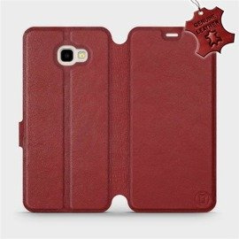 Hülle für Samsung Galaxy J4 Plus 2018 - Farbe Dark Red Leather