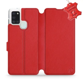 Hülle für Samsung Galaxy A21S - Farbe Red Leather