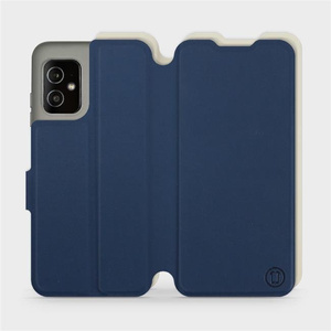 Hülle für Asus Zenfone 8 - Farbe Marineblau mit Platin