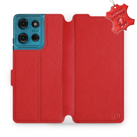 Hülle für Motorola Moto G75 5G - Farbe Red Leather