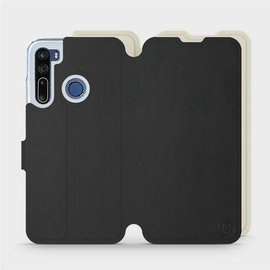 Hülle für HTC Desire 20 Pro - Farbe Schwarz mit Platin