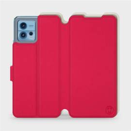 Hülle für Motorola Moto G72 - Farbe Rot mit Platin