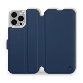 Hülle für Apple iPhone 16 Pro Max - Farbe Marineblau mit Platin