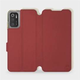 Hülle für Xiaomi Poco M3 Pro 5G - Farbe Dunkelrot mit Platin