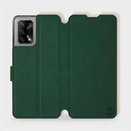Hülle für OPPO A74 - Farbe Grün mit Platin