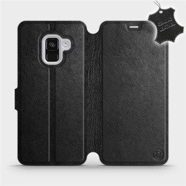 Hülle für Samsung Galaxy A8 2018 - Farbe Black Leather
