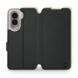 Hülle für Xiaomi POCO M7 - Farbe Schwarz mit Platin