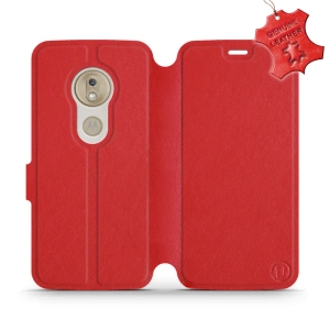 Hülle für Motorola Moto G7 Play - Farbe Red Leather