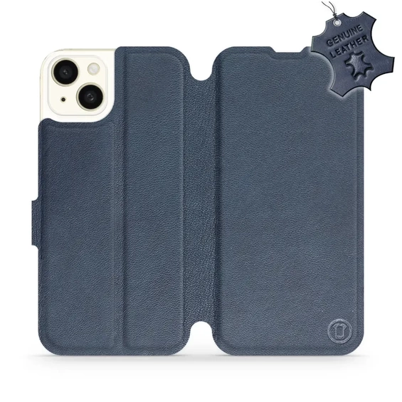 Hülle für Apple iPhone 15 Plus - Farbe Blue Leather