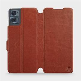 Hülle für Motorola Moto E22i - Farbe Brown&Orange